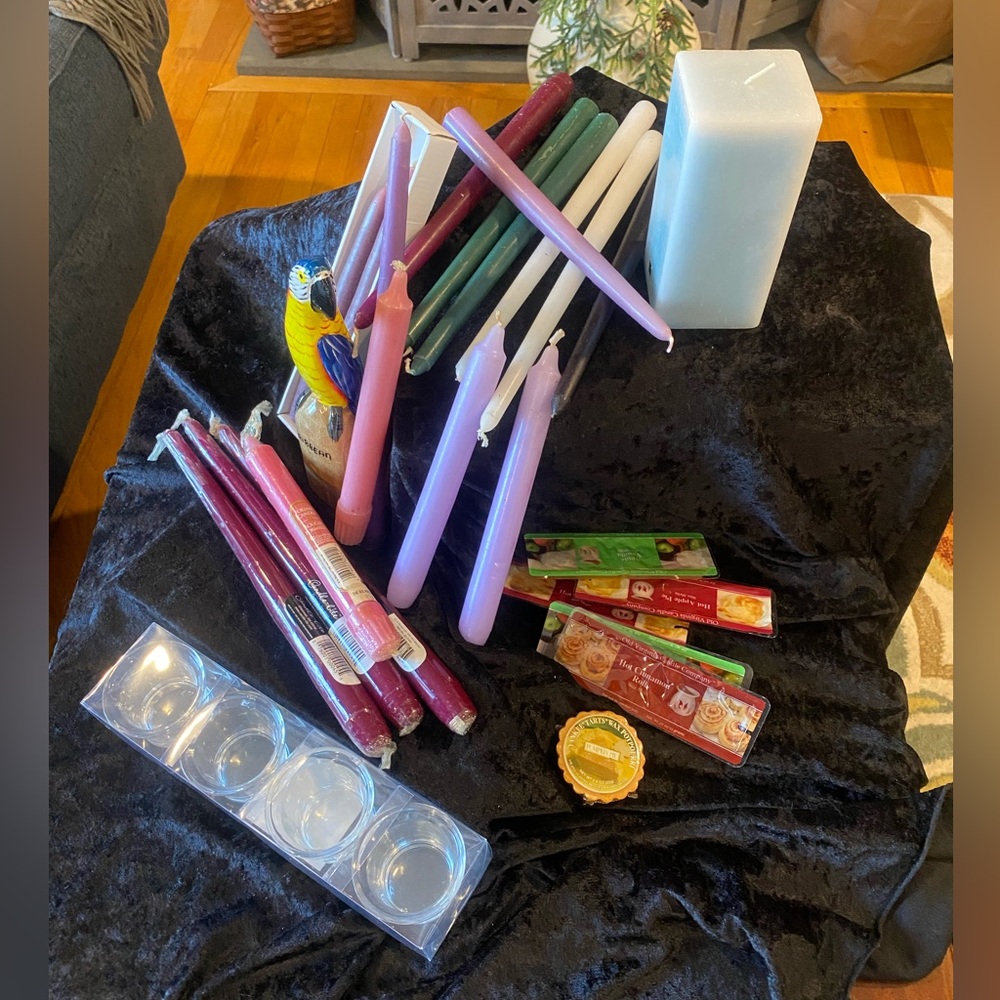 Assorted Color Taper Candles Set - Picture 3 of 5